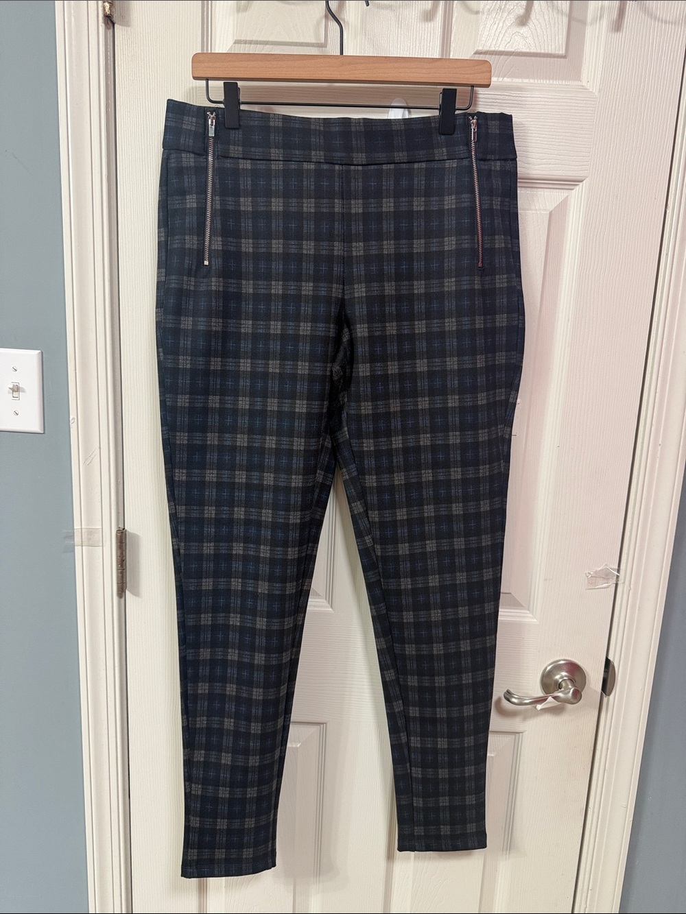 Tummy Control Skinny Options Plaid Pants Office Wear Y2K Career Business Casual